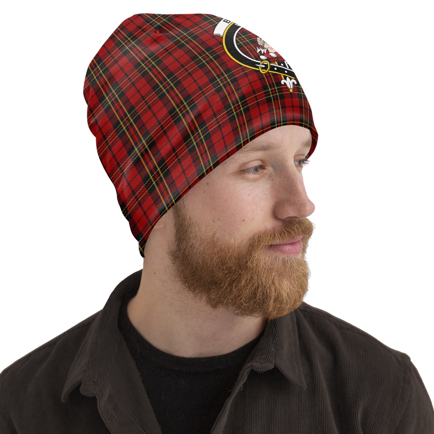 Brodie Tartan Beanies Hat with Family Crest One Size 10.5*10.2 inches - Tartan Vibes Clothing