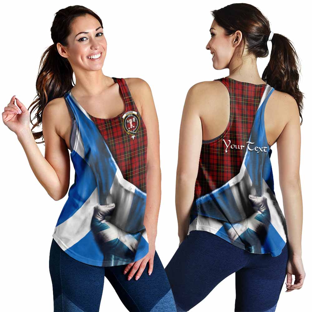 Tartan Vibes Clothing Brodie Tartan Women's Racerback Tanks with Family Crest Scotland Patriotic Style