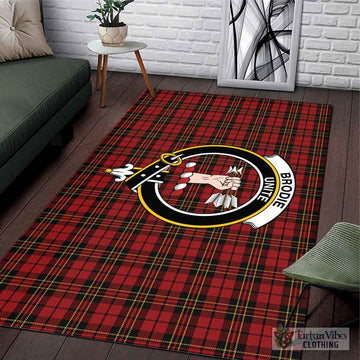 Brodie Tartan Area Rug with Family Crest