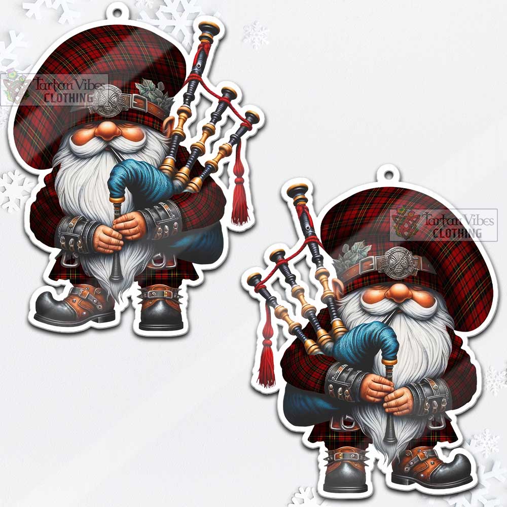 Tartan Vibes Clothing Brodie Tartan Badpiper Gnome Christmas Ornament