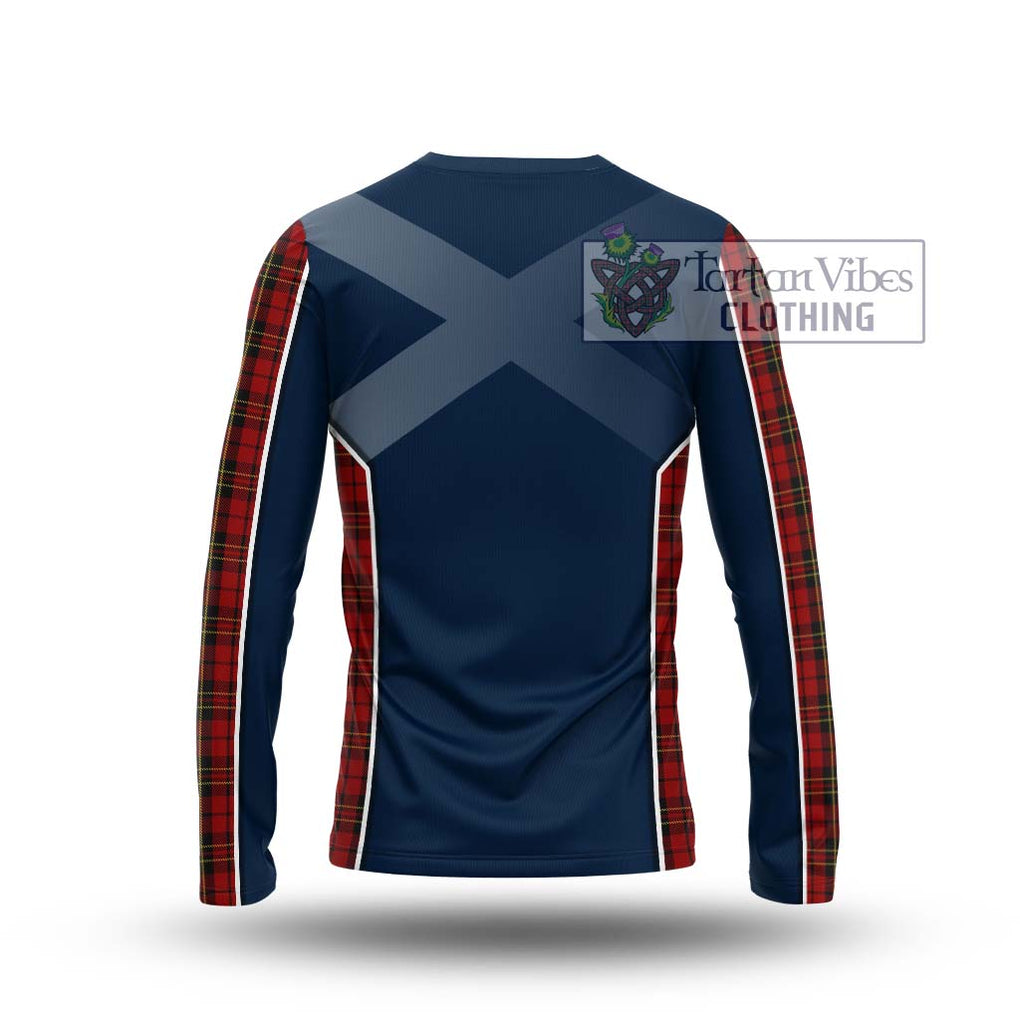 Brodie Tartan Long Sleeve T-Shirt with Family Crest and Lion Rampant Vibes Sport Style - Tartan Vibes Clothing