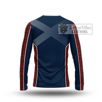 Brodie Tartan Long Sleeve T-Shirt with Family Crest and Lion Rampant Vibes Sport Style