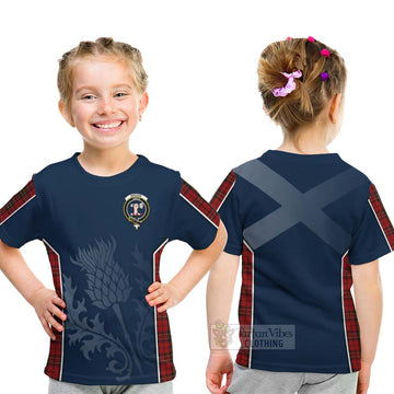 Brodie Tartan Kid T-Shirt with Family Crest and Scottish Thistle Vibes Sport Style