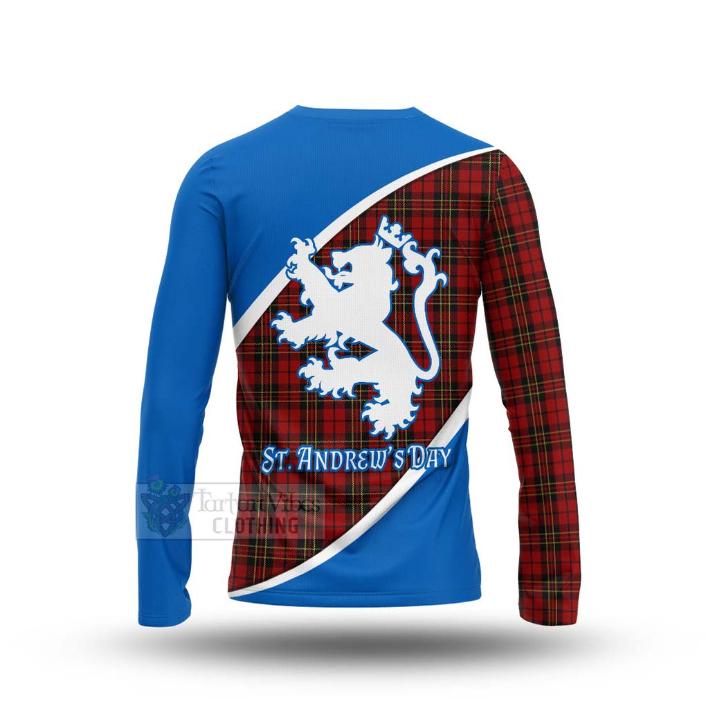 Tartan Vibes Clothing Brodie Family Crest Tartan Long Sleeve T-Shirt Celebrate Saint Andrew's Day in Style