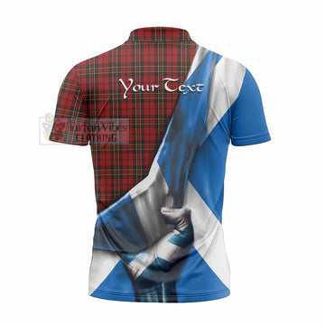 Brodie Tartan Zipper Polo Shirt with Family Crest Scotland Patriotic Style