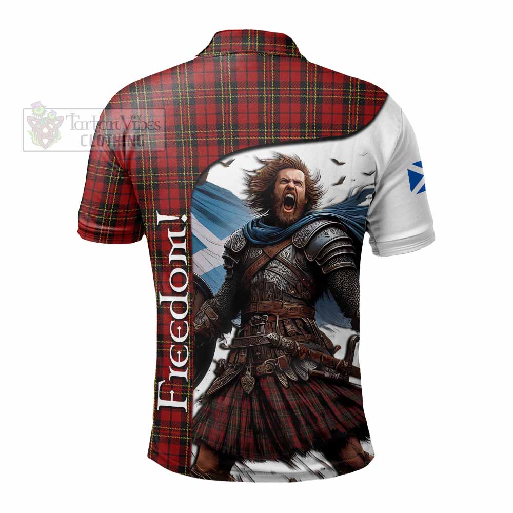 Tartan Vibes Clothing Brodie Crest Tartan Polo Shirt Inspired by the Freedom of Scottish Warrior