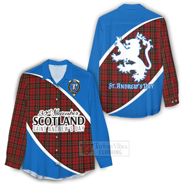 Brodie Family Crest Tartan Women's Casual Shirt Celebrate Saint Andrew's Day in Style