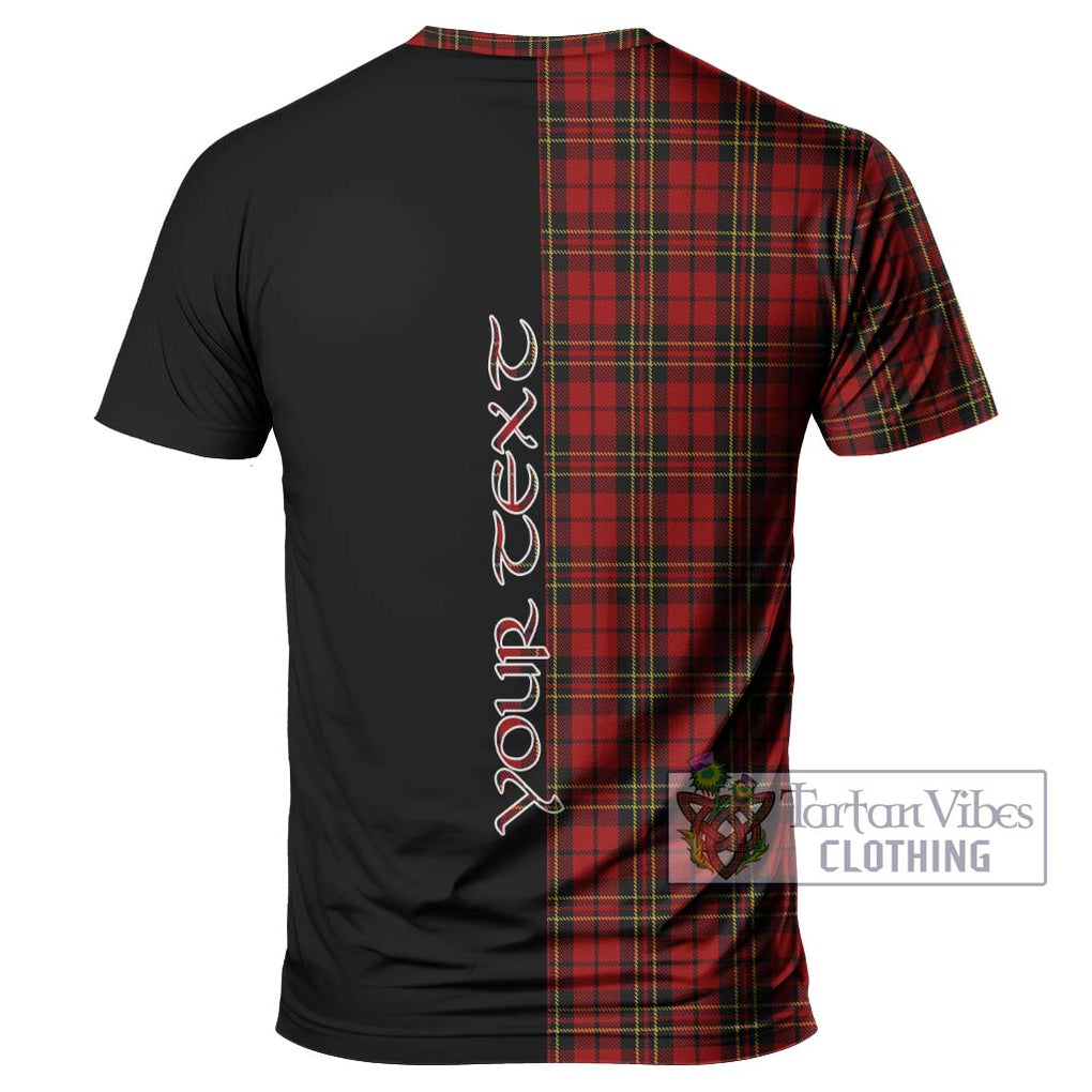 Brodie Tartan T-Shirt with Family Crest and Half Of Me Style - Tartanvibesclothing Shop