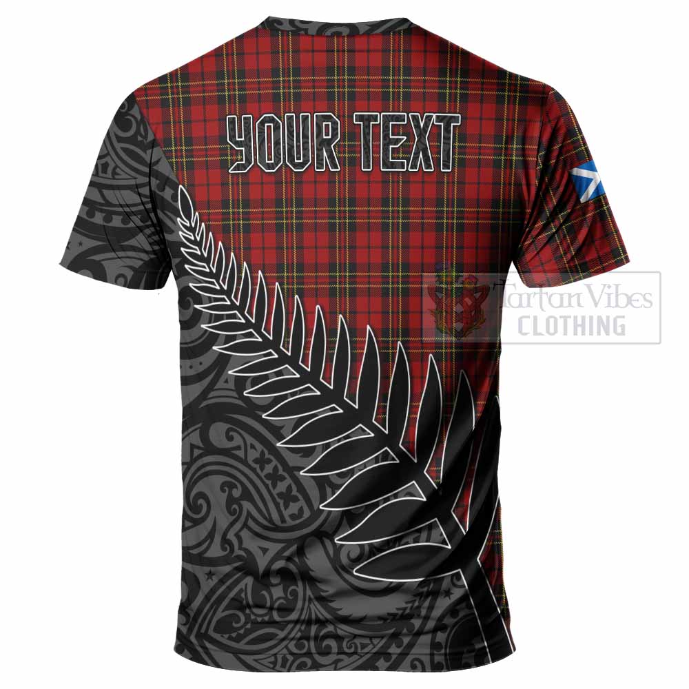 Tartan Vibes Clothing Brodie Crest Tartan T-Shirt with New Zealand Silver Fern Half Style