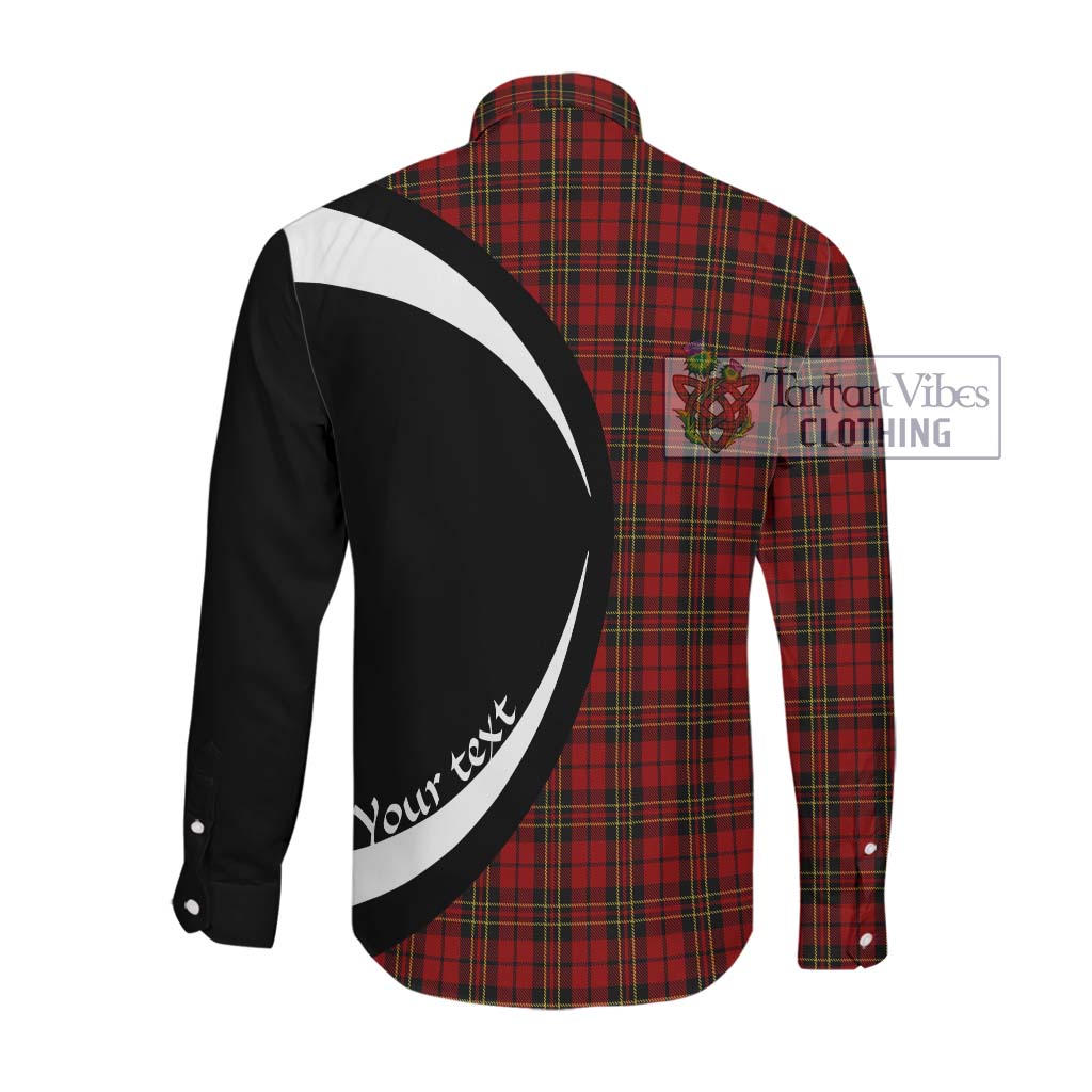 Tartan Vibes Clothing Brodie Tartan Long Sleeve Button Up with Family Crest Circle Style