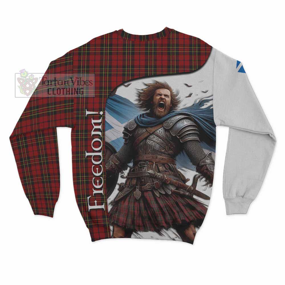 Tartan Vibes Clothing Brodie Crest Tartan Sweatshirt Inspired by the Freedom of Scottish Warrior