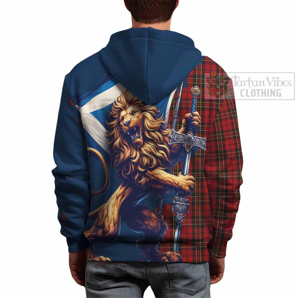 Tartan Vibes Clothing Brodie Tartan Family Crest Hoodie with Scottish Majestic Lion