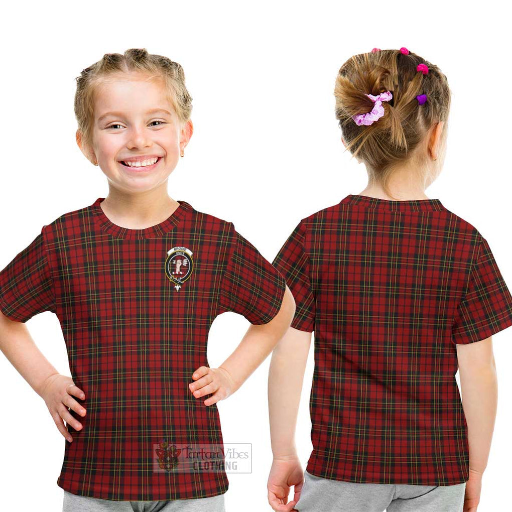 Brodie Tartan Kid T-Shirt with Family Crest - Tartanvibesclothing Shop