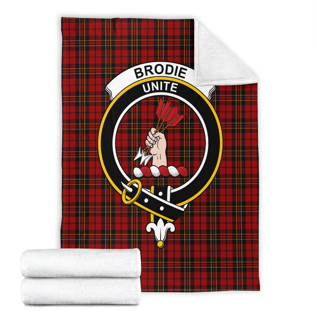 Brodie Tartan Blanket with Family Crest - Tartan Vibes Clothing