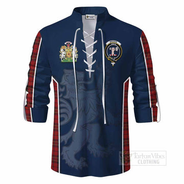 Brodie Tartan Ghillie Kilt Shirt with Family Crest and Lion Rampant Vibes Sport Style