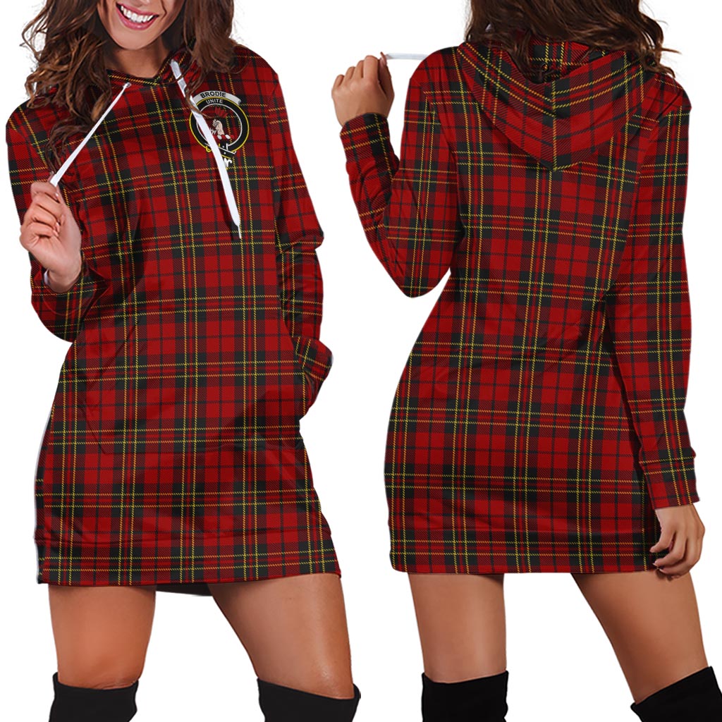 Brodie Tartan Hoodie Dress with Family Crest - Tartan Vibes Clothing