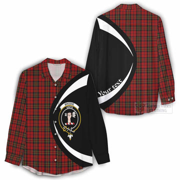 Brodie Tartan Women's Casual Shirt with Family Crest Circle Style