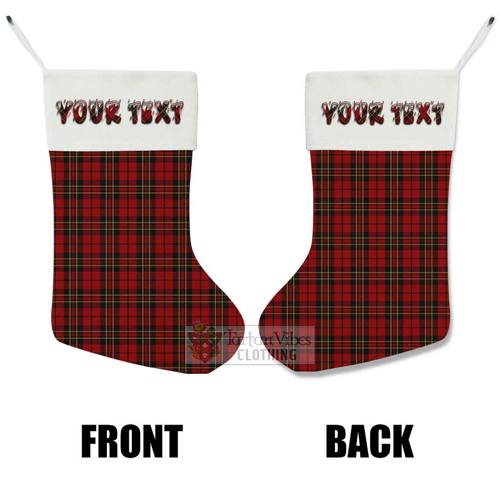 Tartan Vibes Clothing Brodie Tartan Christmas Stocking with Personalized Text