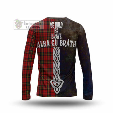 Brodie Tartan Family Crest Long Sleeve T-Shirt Alba Gu Brath Be Brave Lion Ancient Style - Tartan Vibes Clothing