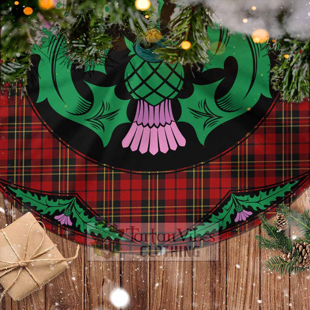 Tartan Vibes Clothing Brodie Tartan Christmas Tree Skirt Scottish Thistle Style