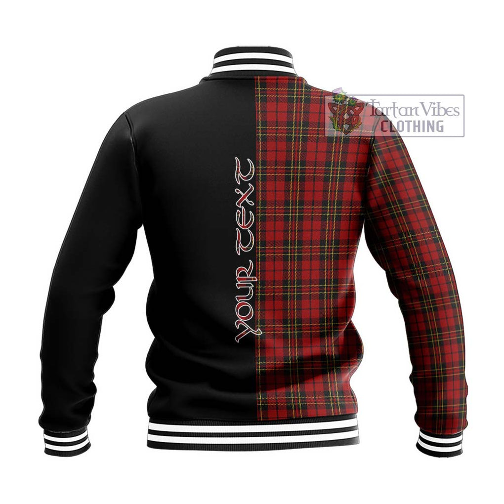 Brodie Tartan Baseball Jacket with Family Crest and Half Of Me Style - Tartanvibesclothing Shop