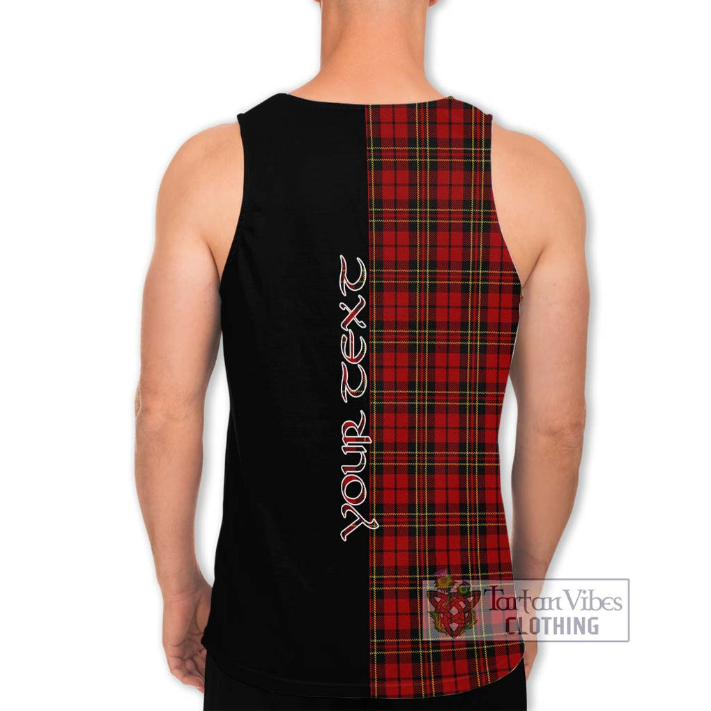 Brodie Tartan Men's Tank Top with Family Crest and Half Of Me Style - Tartanvibesclothing Shop