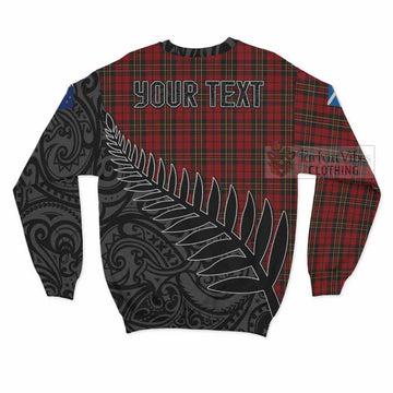 Brodie Crest Tartan Sweatshirt with New Zealand Silver Fern Half Style