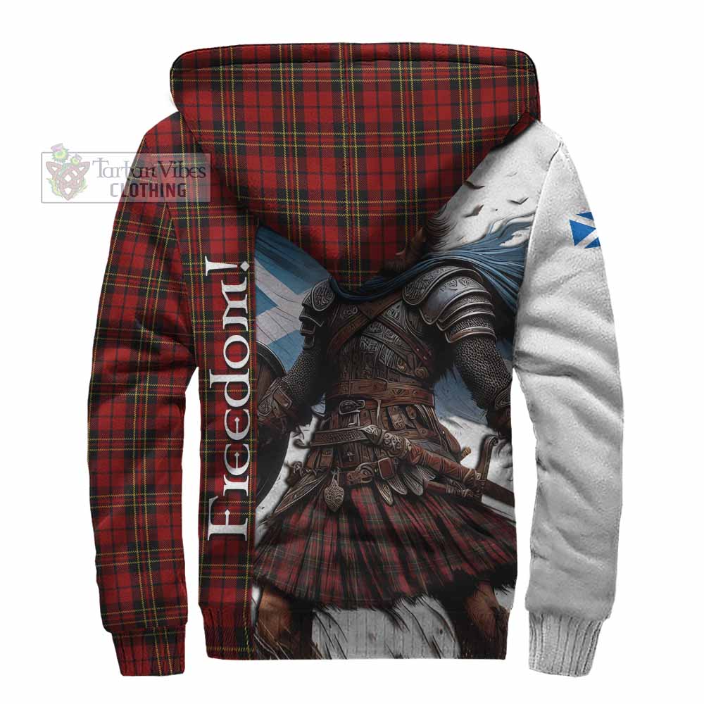 Tartan Vibes Clothing Brodie Crest Tartan Sherpa Hoodie Inspired by the Freedom of Scottish Warrior