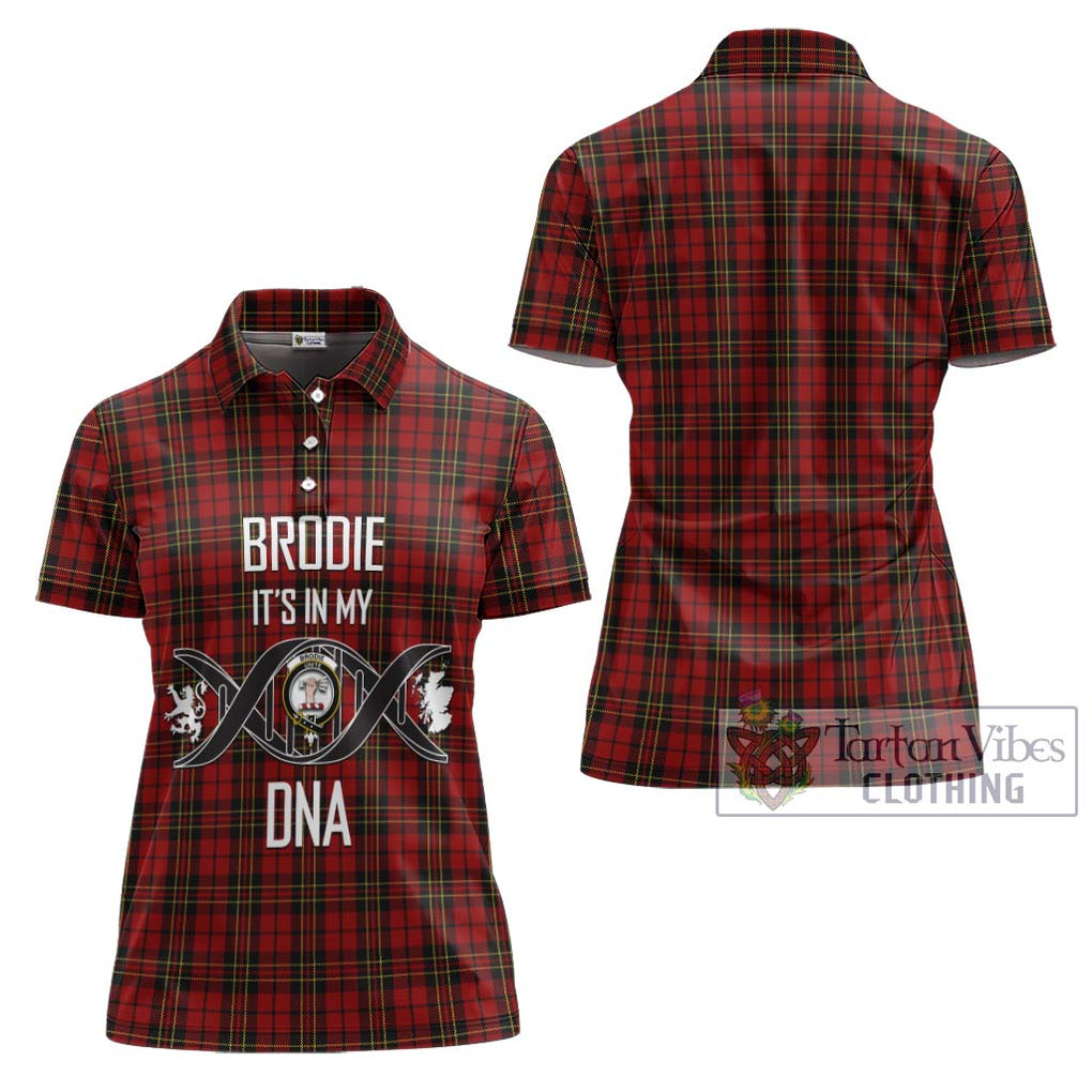 Brodie Tartan Women's Polo Shirt with Family Crest DNA In Me Style - Tartanvibesclothing Shop