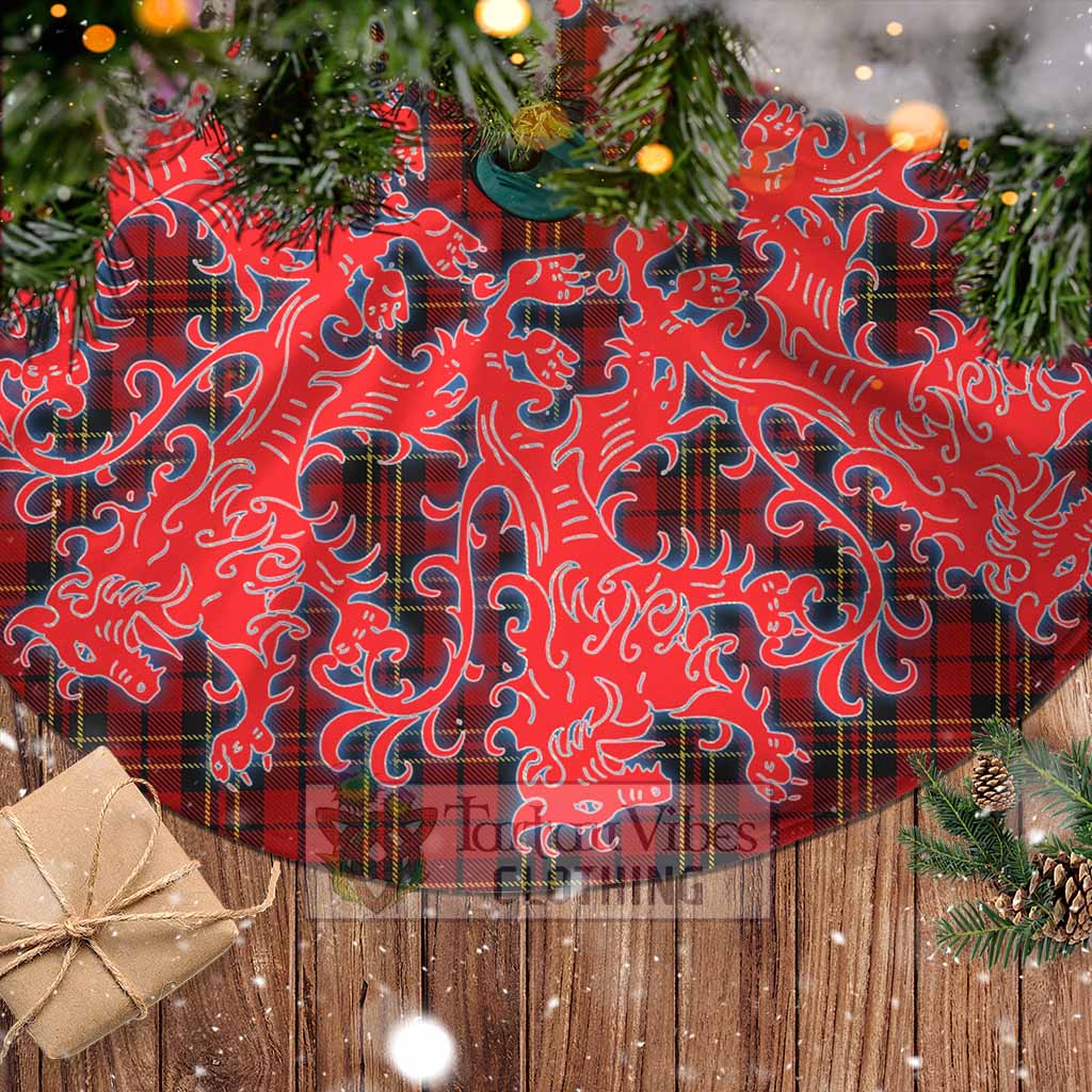 Tartan Vibes Clothing Brodie Tartan Christmas Tree Skirt Lion Rampant Style