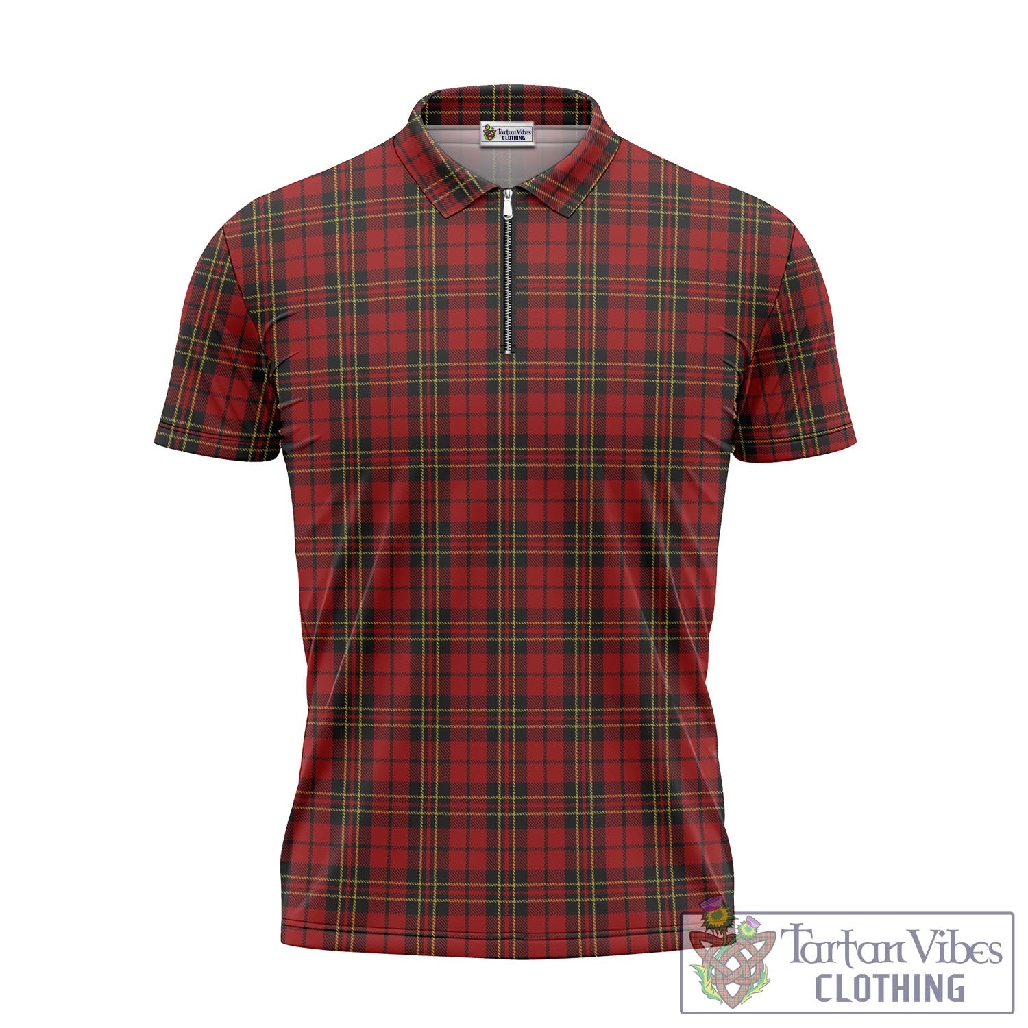 Tartan Vibes Clothing Brodie Tartan Zipper Polo Shirt