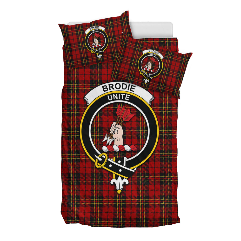 Brodie Tartan Bedding Set with Family Crest - Tartan Vibes Clothing