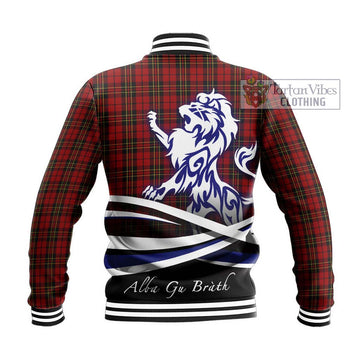 Brodie Tartan Baseball Jacket with Alba Gu Brath Regal Lion Emblem