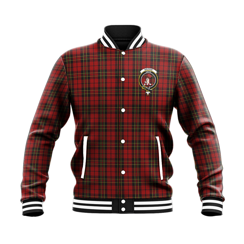 Brodie Tartan Baseball Jacket with Family Crest - Tartan Vibes Clothing