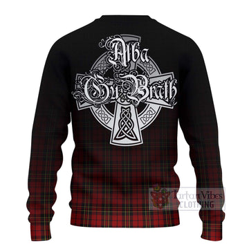 Brodie Tartan Knitted Sweater Featuring Alba Gu Brath Family Crest Celtic Inspired