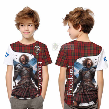 Brodie Crest Tartan Kid T-Shirt Inspired by the Freedom of Scottish Warrior