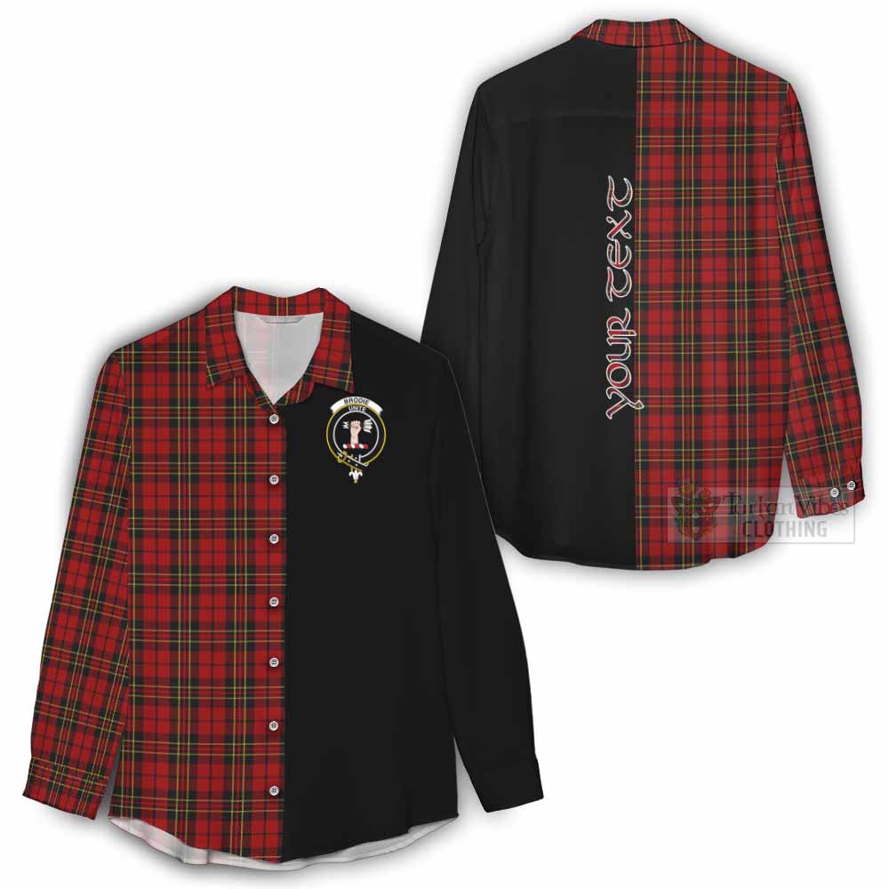 Tartan Vibes Clothing Brodie Tartan Women's Casual Shirt with Family Crest and Half Of Me Style