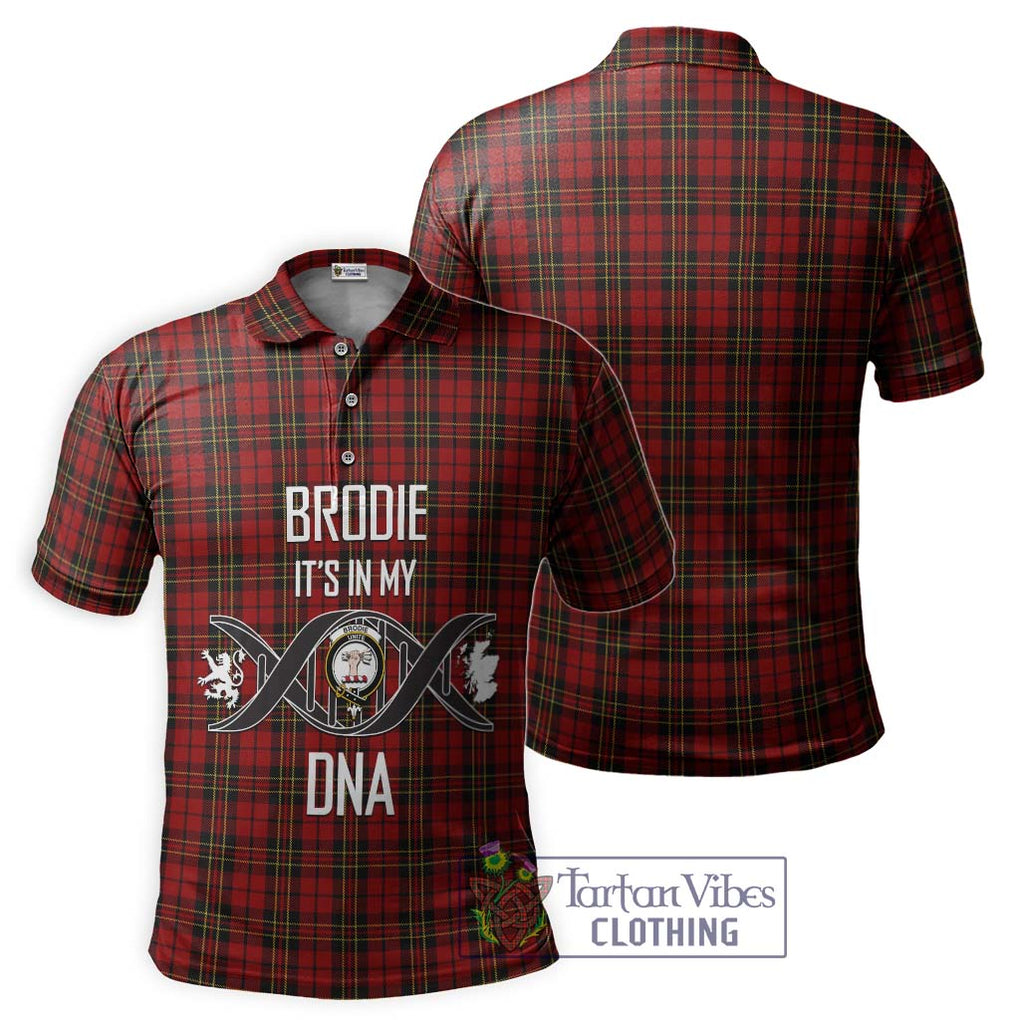 Brodie Tartan Polo Shirt with Family Crest DNA In Me Style - Tartanvibesclothing Shop