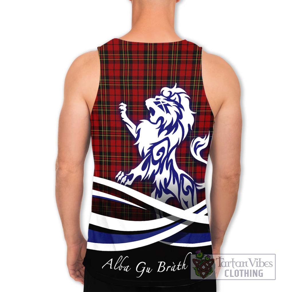 Brodie Tartan Men's Tank Top with Alba Gu Brath Regal Lion Emblem - Tartanvibesclothing Shop