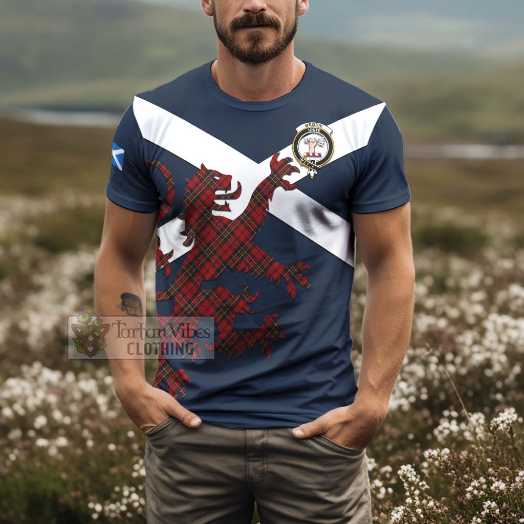 Tartan Vibes Clothing Brodie Tartan Lion Rampant T-Shirt – Proudly Display Your Heritage with Alba Gu Brath and Clan Name