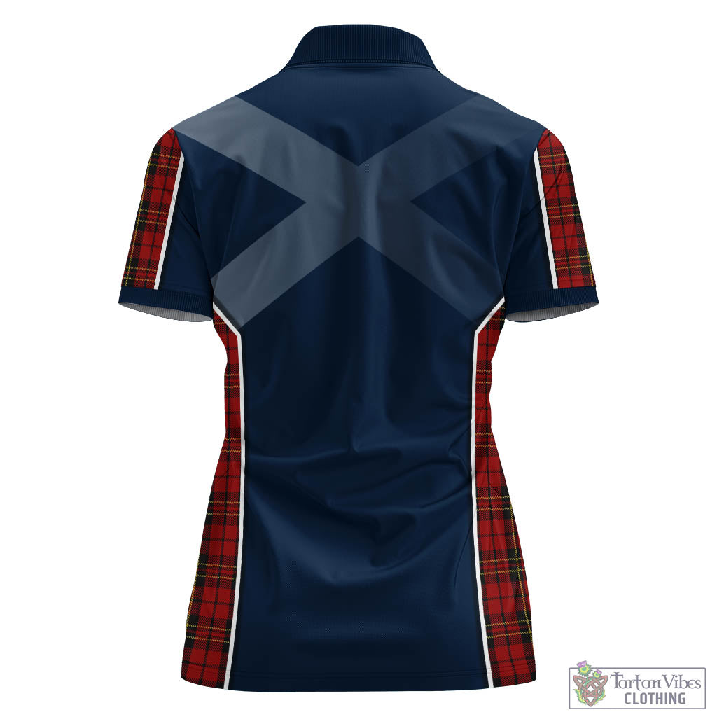 Tartan Vibes Clothing Brodie Tartan Women's Polo Shirt with Family Crest and Lion Rampant Vibes Sport Style