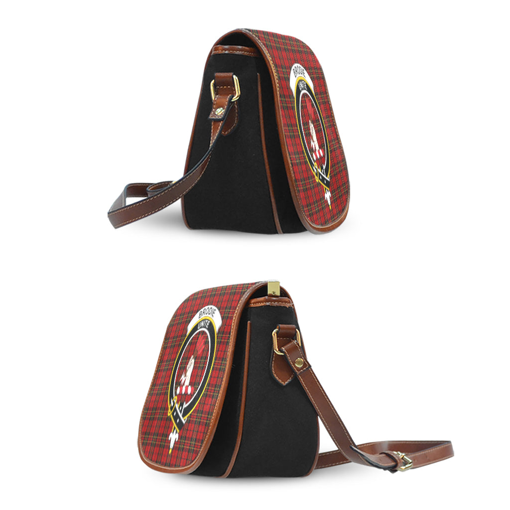 Brodie Tartan Saddle Bag with Family Crest - Tartanvibesclothing