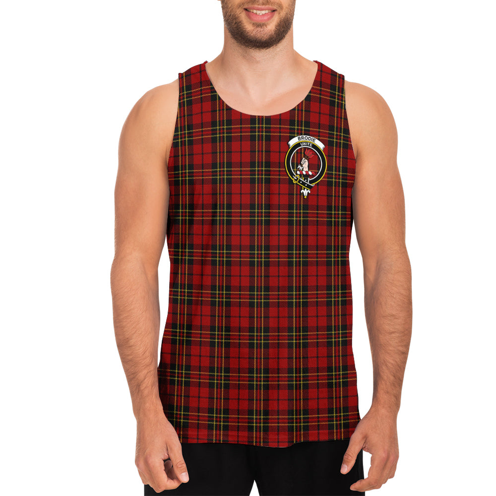Brodie Tartan Mens Tank Top with Family Crest - Tartan Vibes Clothing