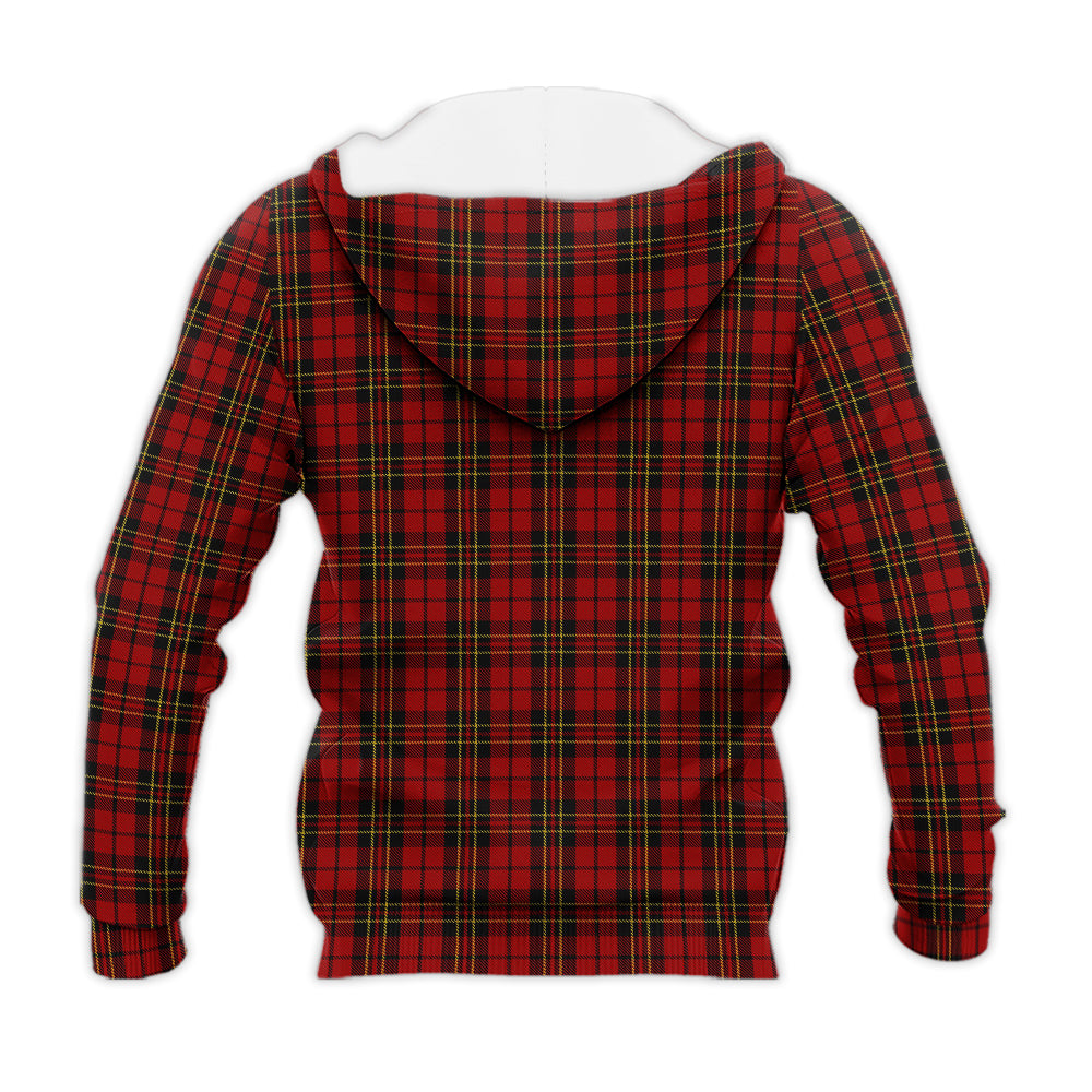 Brodie Tartan Knitted Hoodie with Family Crest - Tartanvibesclothing