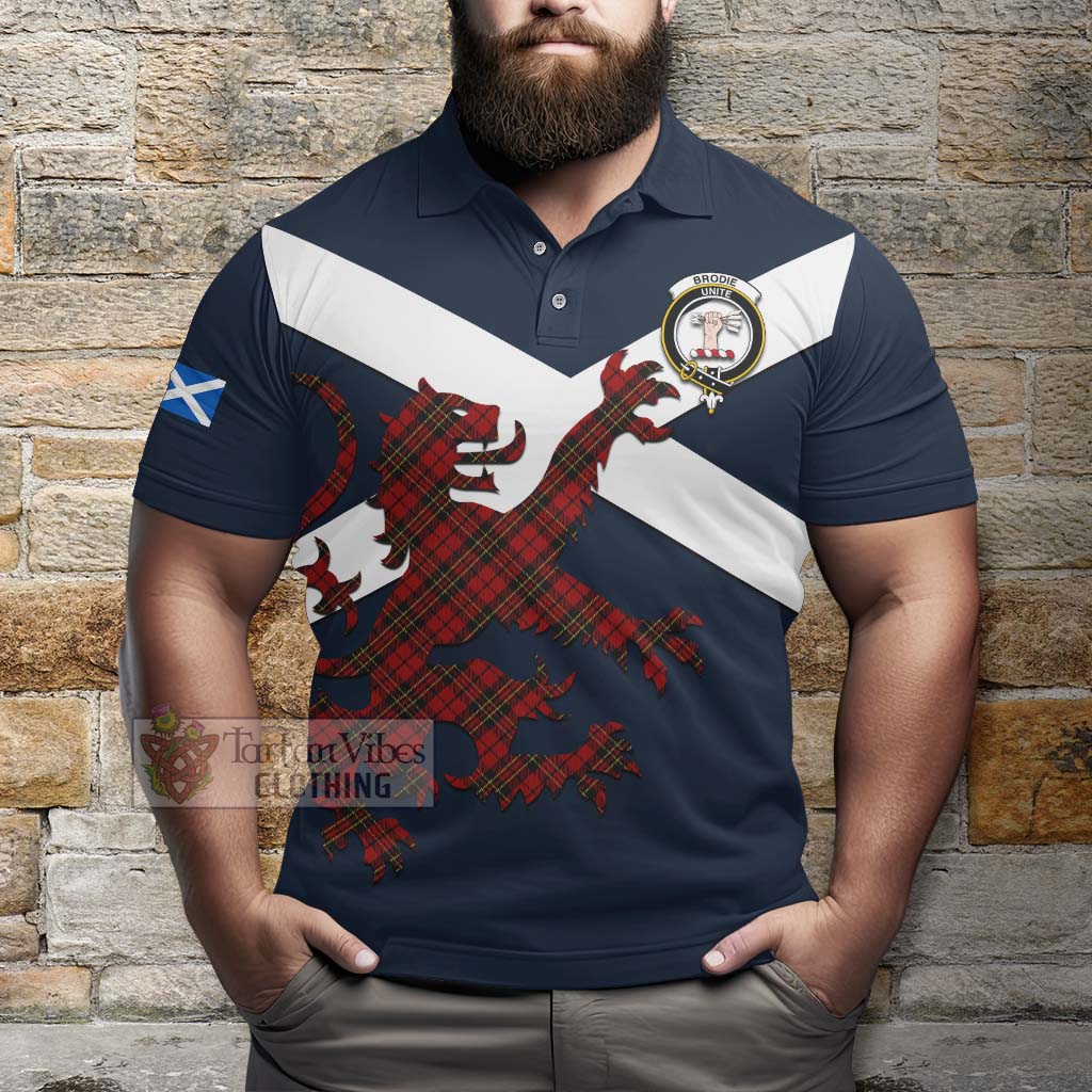 Tartan Vibes Clothing Brodie Tartan Lion Rampant Polo Shirt – Proudly Display Your Heritage with Alba Gu Brath and Clan Name