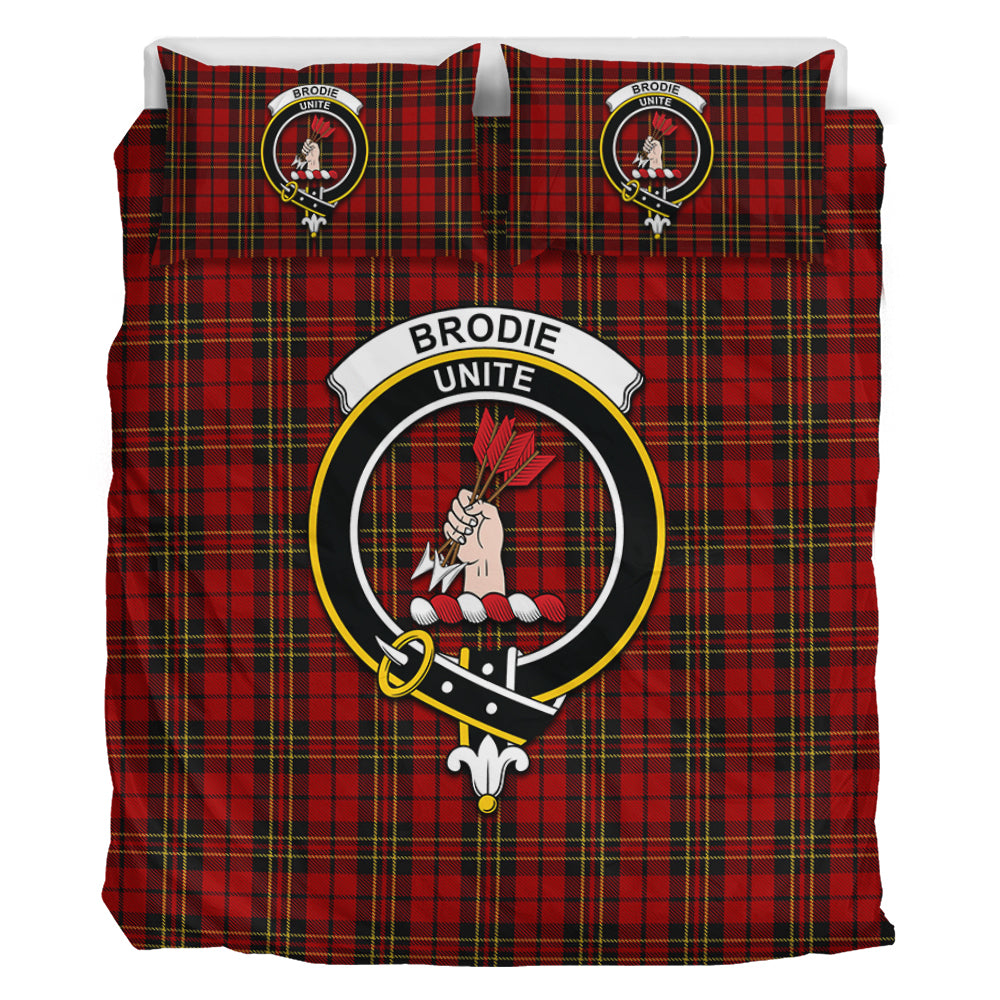 Brodie Tartan Bedding Set with Family Crest - Tartan Vibes Clothing