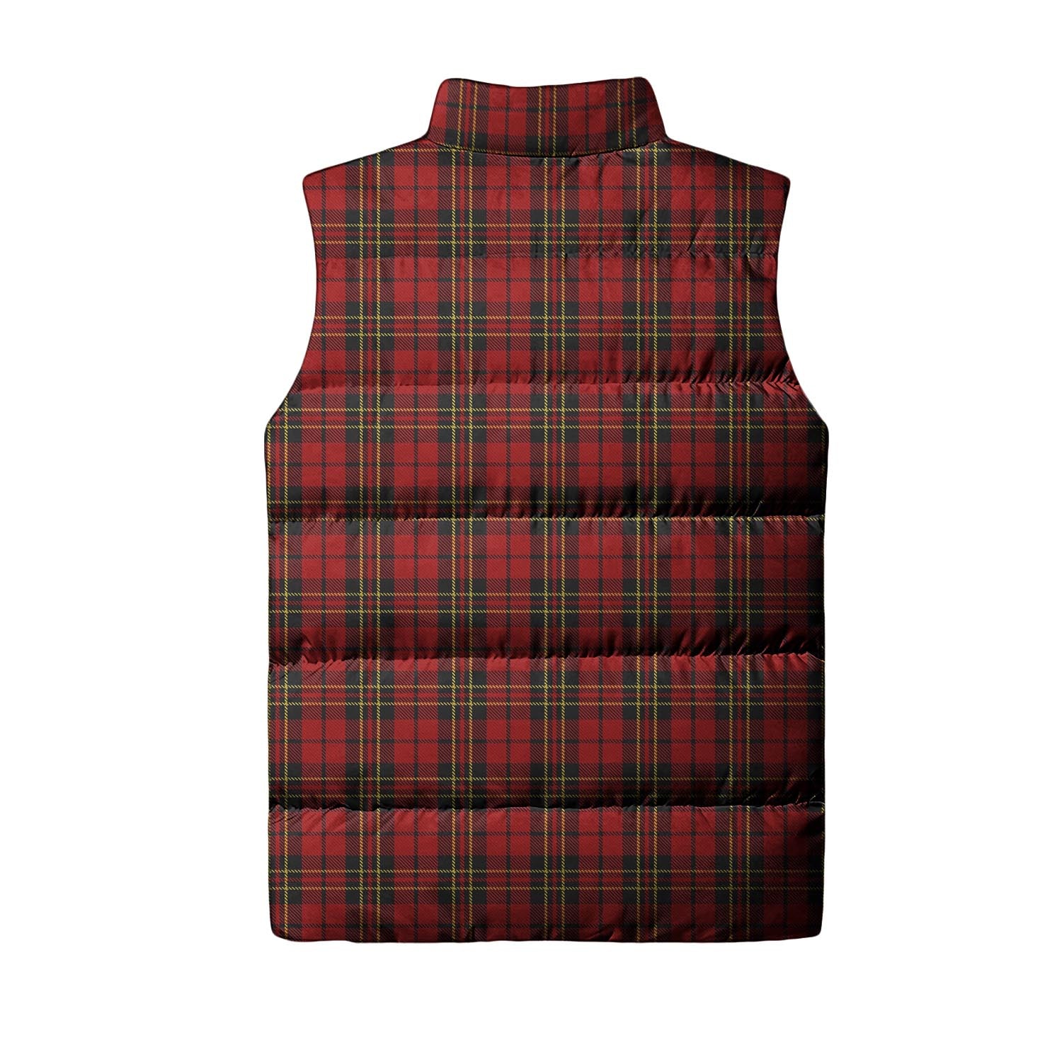 Brodie Tartan Sleeveless Puffer Jacket with Family Crest - Tartanvibesclothing