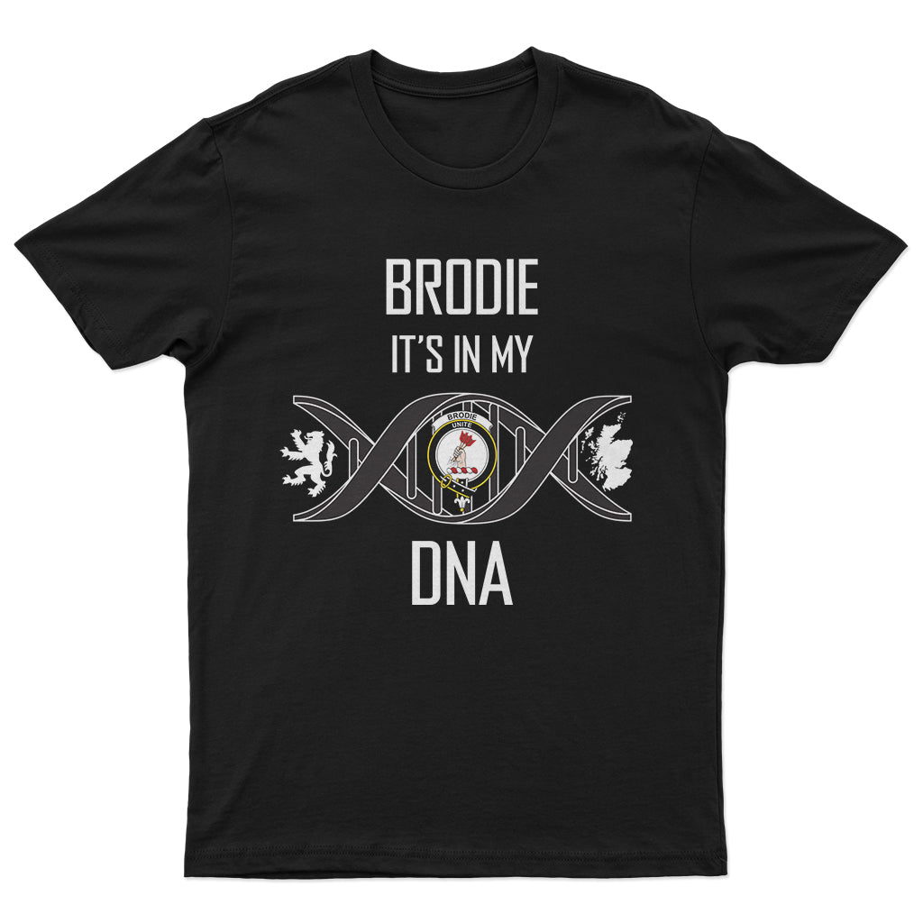 Brodie Family Crest DNA In Me Mens T Shirt - Tartanvibesclothing