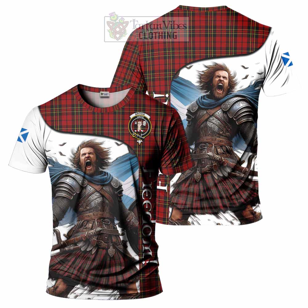 Brodie Crest Tartan T-Shirt Inspired by the Freedom of Scottish Warrior