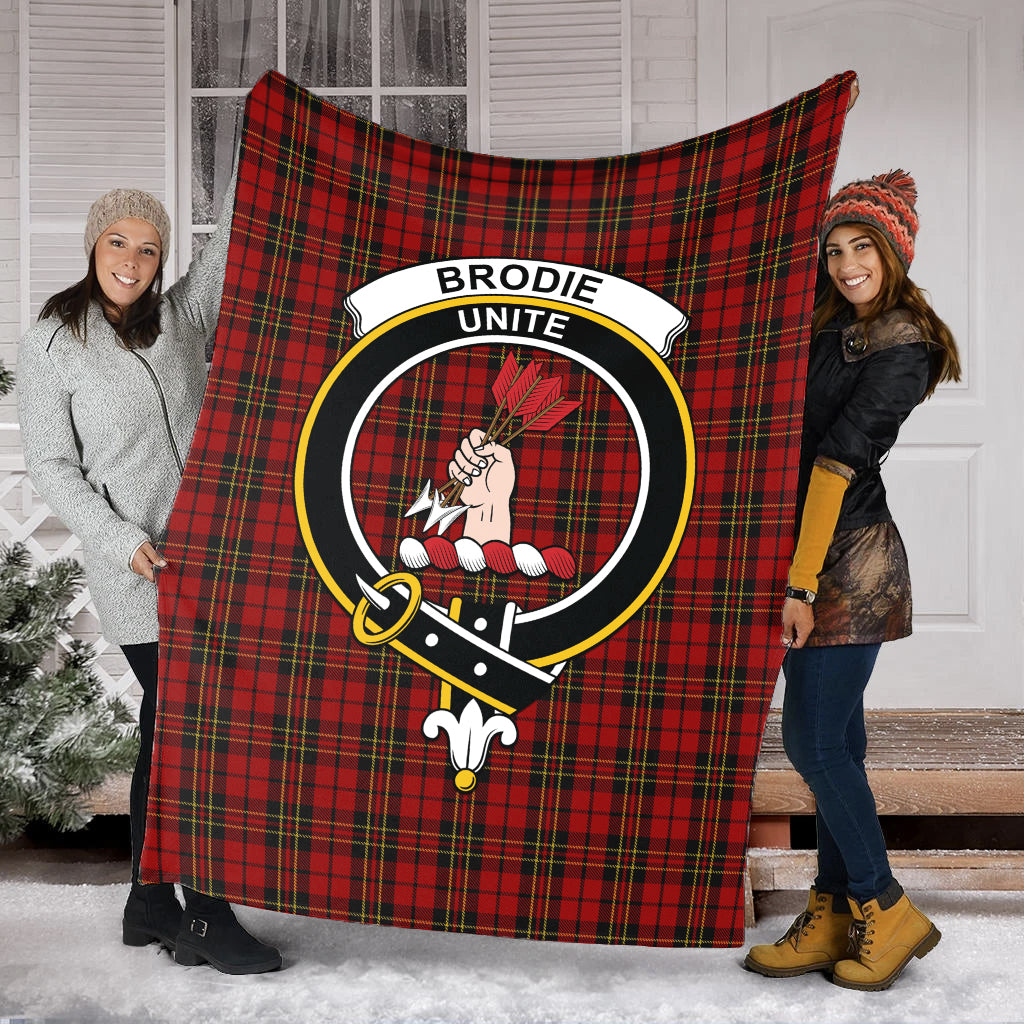 Brodie Tartan Blanket with Family Crest - Tartan Vibes Clothing